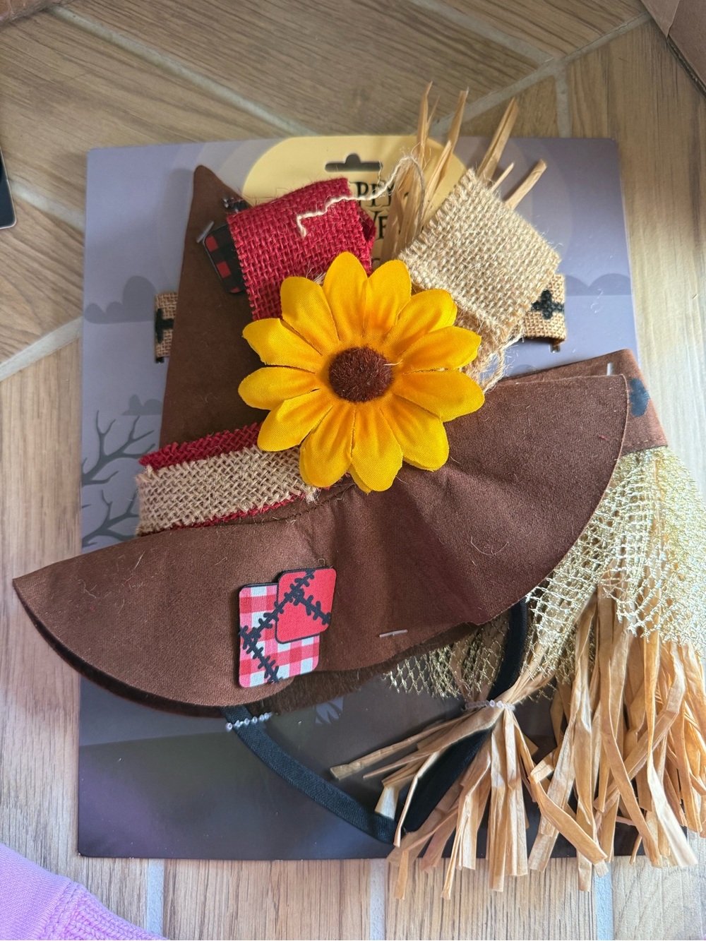 Brown Scarecrow Headband with necklace and wrist cuffs